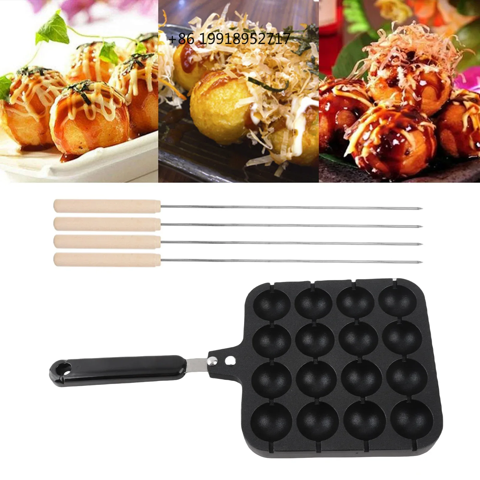 Takoyaki Grill Plate - Padella antiaderente per Takoyaki, piatto per